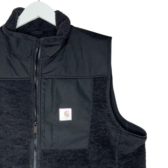 Carhart Men's Yukon Extremes Wind Fighter Fleece Waterproof Black Vest Size XL - Picture 6 of 11